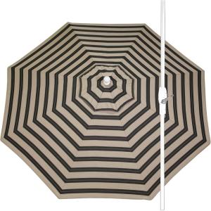 imageLuxCraft 9 Foot Patio Umbrella with Weather Resistant Fabric  Outdoor Umbrellas for Patio with Tilting Aluminum Frame Black or White Umbrella Frame for OutsideBerenson TuxedoWhite Frame