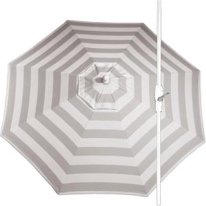 imageLuxCraft 9 Foot Patio Umbrella with Weather Resistant Fabric  Outdoor Umbrellas for Patio with Tilting Aluminum Frame Black or White Umbrella Frame for OutsideSolana SeagullWhite Frame