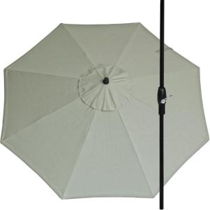 imageLuxCraft 9 Foot Patio Umbrella with Weather Resistant Fabric  Outdoor Umbrellas for Patio with Tilting Aluminum Frame Black or White Umbrella Frame for OutsideSeasaltBlack Frame