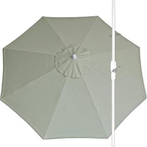 imageLuxCraft 9 Foot Patio Umbrella with Weather Resistant Fabric  Outdoor Umbrellas for Patio with Tilting Aluminum Frame Black or White Umbrella Frame for OutsideSeasaltWhite Frame