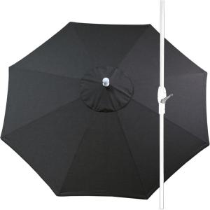 imageLuxCraft 9 Foot Patio Umbrella with Weather Resistant Fabric  Outdoor Umbrellas for Patio with Tilting Aluminum Frame Black or White Umbrella Frame for OutsideSpectrum CarbonWhite Frame