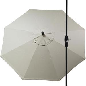 imageLuxCraft 9 Foot Patio Umbrella with Weather Resistant Fabric  Outdoor Umbrellas for Patio with Tilting Aluminum Frame Black or White Umbrella Frame for OutsideCanvasBlack Frame