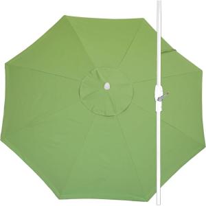 imageLuxCraft 9 Foot Patio Umbrella with Weather Resistant Fabric  Outdoor Umbrellas for Patio with Tilting Aluminum Frame Black or White Umbrella Frame for OutsideGingkoWhite Frame