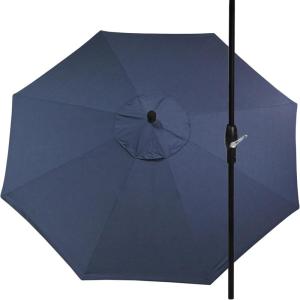 imageLuxCraft 9 Foot Patio Umbrella with Weather Resistant Fabric  Outdoor Umbrellas for Patio with Tilting Aluminum Frame Black or White Umbrella Frame for OutsideSpectrum IndigoBlack Frame