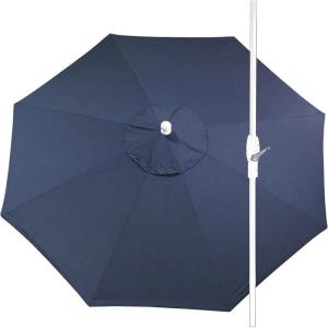 imageLuxCraft 9 Foot Patio Umbrella with Weather Resistant Fabric  Outdoor Umbrellas for Patio with Tilting Aluminum Frame Black or White Umbrella Frame for OutsideSpectrum IndigoWhite Frame