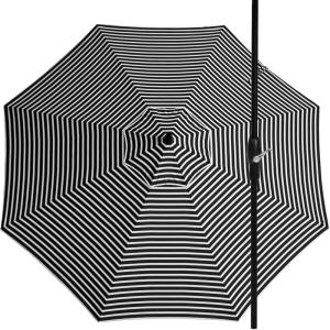 imageLuxCraft 9 Foot Patio Umbrella with Weather Resistant Fabric  Outdoor Umbrellas for Patio with Tilting Aluminum Frame Black or White Umbrella Frame for OutsideShore ClassicBlack Frame