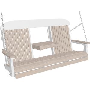 imageLuxCraft Classic Swing with Fold Down Console  5 GreenBirch  White