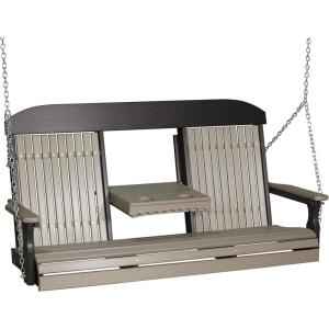 imageLuxCraft Classic Swing with Fold Down Console  5 GreenWeatherwood  Black