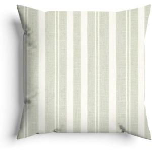 imageLuxCraft Outdoor Throw Pillows Water Resistant ampamp UV Fade Resistant Square Toss Pillow Inserts with Covers for Indoor ampamp Outdoor Use 15quot or 19quot Pillows  Made in USA Foster Metallic 15quotTranquil Sage