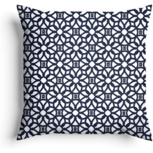 imageLuxCraft Outdoor Throw Pillows Water Resistant ampamp UV Fade Resistant Square Toss Pillow Inserts with Covers for Indoor ampamp Outdoor Use 15quot or 19quot Pillows  Made in USA Foster Metallic 15quotLuxe Indigo