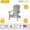 imageDutchCrafters Adirondack Folding Chair with Arms Handcrafted from Recycled Plastic Poly Lumber Portable and Easy Storage for Outdoor Patio Garden Camping Outdoor Furniture Weatherwood ampamp BlackPatriot Blue  White