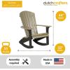 imageDutchCrafters Outdoor Patio Rocking Chair HDPE Poly Adult Rocker with Armrests Adirondack Chairs for Porch Lawn Garden Balcony Deck  Amish Made in America Rustic GrayRustic Burgundy