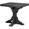 imageLuxCraft 41Inch Poly Square Outdoor Dining Table Outdoor Patio Table with Umbrella Hole Plug ampamp Stabilizer Dining Counter or Bar Height Patio Tables Cedar ampamp Black Counter HeightBlack