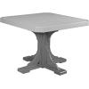 imageLuxCraft 41Inch Poly Square Outdoor Dining Table Outdoor Patio Table with Umbrella Hole Plug ampamp Stabilizer Dining Counter or Bar Height Patio Tables Cedar ampamp Black Counter HeightDove Gray  Slate