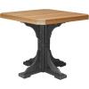 imageLuxCraft 41Inch Poly Square Outdoor Dining Table Outdoor Patio Table with Umbrella Hole Plug ampamp Stabilizer Dining Counter or Bar Height Patio Tables Cedar ampamp Black Counter HeightAntique Mahogany  Black