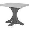 imageLuxCraft 41Inch Poly Square Outdoor Dining Table Outdoor Patio Table with Umbrella Hole Plug ampamp Stabilizer Dining Counter or Bar Height Patio Tables Cedar ampamp Black Counter HeightDove Gray  Slate
