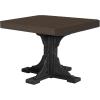 imageLuxCraft 41Inch Poly Square Outdoor Dining Table Outdoor Patio Table with Umbrella Hole Plug ampamp Stabilizer Dining Counter or Bar Height Patio Tables Cedar ampamp Black Counter HeightBrazilian Walnut  Black