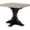 imageLuxCraft 41Inch Poly Square Outdoor Dining Table Outdoor Patio Table with Umbrella Hole Plug ampamp Stabilizer Dining Counter or Bar Height Patio Tables Cedar ampamp Black Counter HeightWeatherwood  Black