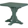 imageLuxCraft 41Inch Poly Square Outdoor Dining Table Outdoor Patio Table with Umbrella Hole Plug ampamp Stabilizer Dining Counter or Bar Height Patio Tables Cedar ampamp Black Counter HeightGreen