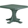 imageLuxCraft 41Inch Poly Square Outdoor Dining Table Outdoor Patio Table with Umbrella Hole Plug ampamp Stabilizer Dining Counter or Bar Height Patio Tables Cedar ampamp Black Counter HeightGreen