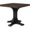 imageLuxCraft 41Inch Poly Square Outdoor Dining Table Outdoor Patio Table with Umbrella Hole Plug ampamp Stabilizer Dining Counter or Bar Height Patio Tables Cedar ampamp Black Counter HeightBrazilian Walnut  Black