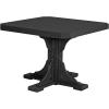 imageLuxCraft 41Inch Poly Square Outdoor Dining Table Outdoor Patio Table with Umbrella Hole Plug ampamp Stabilizer Dining Counter or Bar Height Patio Tables Cedar ampamp Black Counter HeightBlack