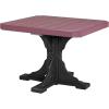 imageLuxCraft 41Inch Poly Square Outdoor Dining Table Outdoor Patio Table with Umbrella Hole Plug ampamp Stabilizer Dining Counter or Bar Height Patio Tables Cedar ampamp Black Counter HeightCherrywood  Black