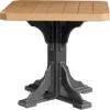 imageLuxCraft 41Inch Poly Square Outdoor Dining Table Outdoor Patio Table with Umbrella Hole Plug ampamp Stabilizer Dining Counter or Bar Height Patio Tables Cedar ampamp Black Counter HeightCedar  Black