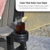 imageLuxCraft Adirondack Chair Cup Holder Attachment for Outdoor Lounge Furniture Stationary Drink Holder for Swings Gliders Bench Deck or Camping Chair  Amish Made in America Dove GrayCedar
