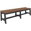 imageLuxCraft Caf Poly Outdoor Dining Bench Antique Mahogany 41quotAntique Mahogany  Black