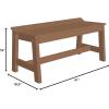 imageLuxCraft Caf Poly Outdoor Dining Bench Antique Mahogany 41quotAntique Mahogany