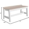 imageLuxCraft Caf Poly Outdoor Dining Bench Antique Mahogany 41quotBirch  White