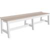 imageLuxCraft Caf Poly Outdoor Dining Bench Antique Mahogany 41quotBirch  White