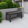 imageLuxCraft Caf Poly Outdoor Dining Bench Antique Mahogany 41quotBlack
