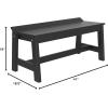 imageLuxCraft Caf Poly Outdoor Dining Bench Antique Mahogany 41quotBlack