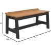 imageLuxCraft Caf Poly Outdoor Dining Bench Antique Mahogany 41quotCedar  Black