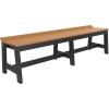 imageLuxCraft Caf Poly Outdoor Dining Bench Antique Mahogany 41quotCedar  Black