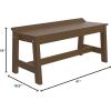 imageLuxCraft Caf Poly Outdoor Dining Bench Antique Mahogany 41quotChestnut Brown