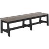 imageLuxCraft Caf Poly Outdoor Dining Bench Antique Mahogany 41quotCoastal Gray  Black