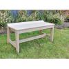 imageLuxCraft Caf Poly Outdoor Dining Bench Antique Mahogany 41quotCoastal Gray