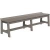 imageLuxCraft Caf Poly Outdoor Dining Bench Antique Mahogany 41quotCoastal Gray