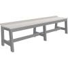 imageLuxCraft Caf Poly Outdoor Dining Bench Antique Mahogany 41quotDove Gray  Slate