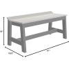 imageLuxCraft Caf Poly Outdoor Dining Bench Antique Mahogany 41quotDove Gray  Slate