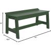 imageLuxCraft Caf Poly Outdoor Dining Bench Antique Mahogany 41quotGreen