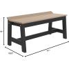 imageLuxCraft Caf Poly Outdoor Dining Bench Antique Mahogany 41quotWeatherwood  Black