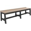 imageLuxCraft Caf Poly Outdoor Dining Bench Antique Mahogany 41quotWeatherwood  Black