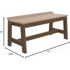 imageLuxCraft Caf Poly Outdoor Dining Bench Antique Mahogany 41quotWeatherwood  Chesnut Brown