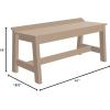 imageLuxCraft Caf Poly Outdoor Dining Bench Antique Mahogany 41quotWeatherwood