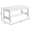 imageLuxCraft Caf Poly Outdoor Dining Bench Antique Mahogany 41quotWhite
