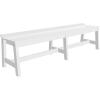 imageLuxCraft Caf Poly Outdoor Dining Bench Antique Mahogany 41quotWhite